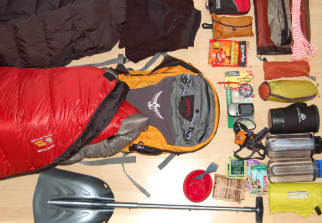 "Gear for lightweight snow camping" flickr photo by Ross goo.gl/UzynGH shared under a Creative Commons (BY) license